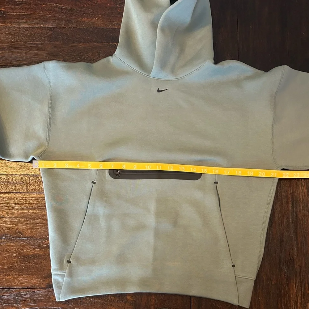 Nike Boys' Sportswear Tech Fleece Oversized Pullover Hoodie- Clay Green/Black